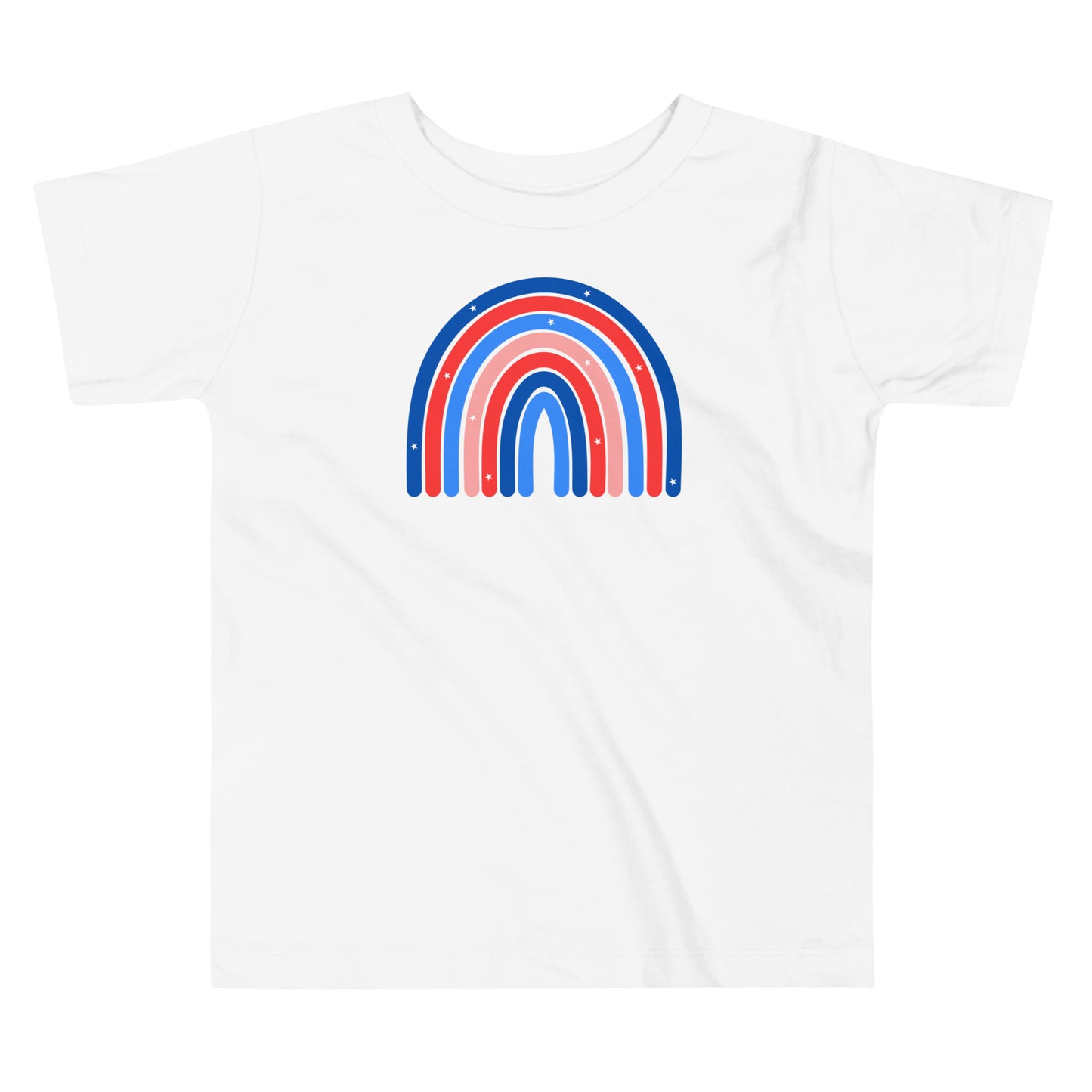 Rainbow Toddler 4th of July Tee