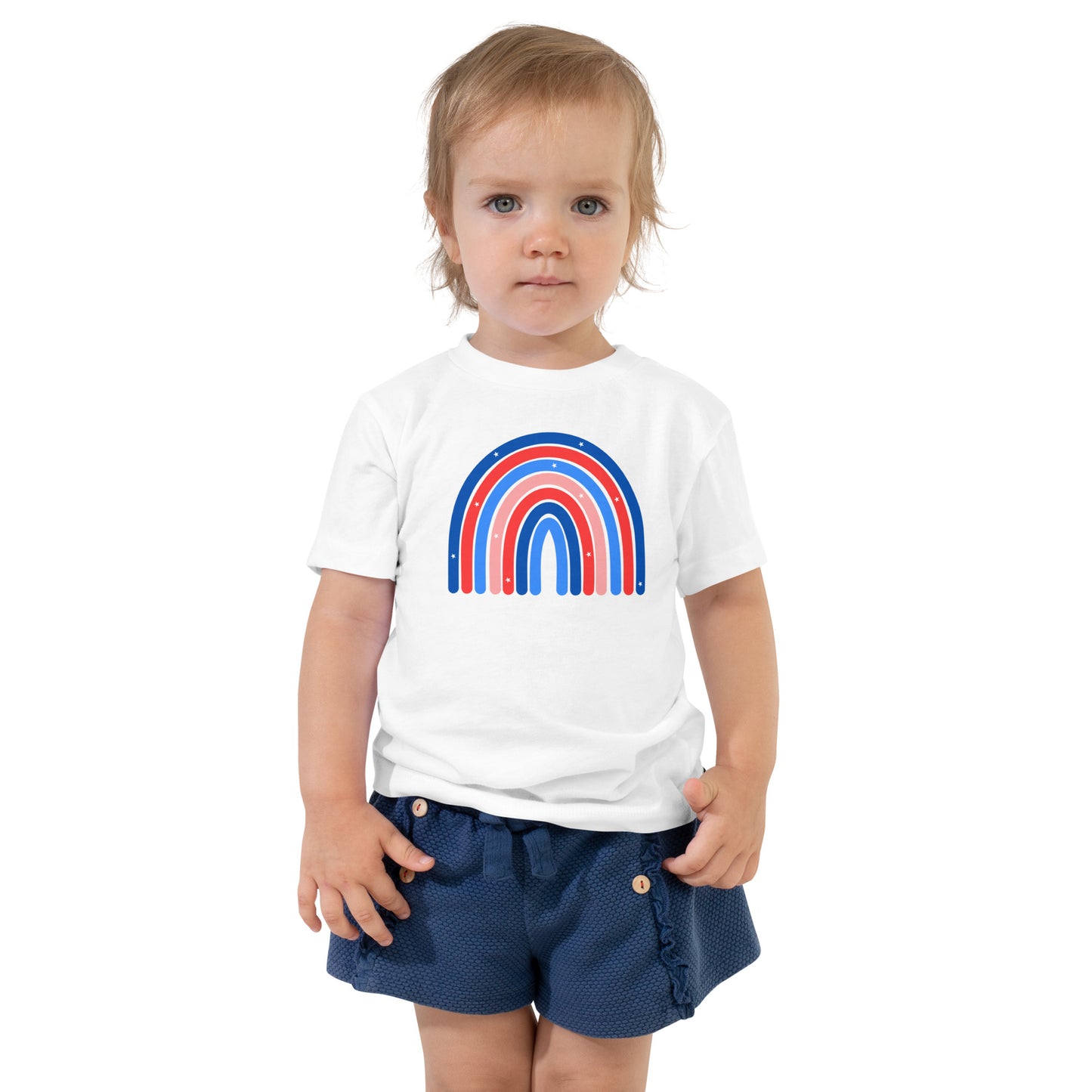 Rainbow Toddler 4th of July Tee