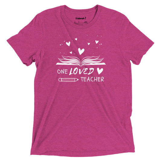 One LOVED Teacher Adult Unisex Valentine's Day T-shirt