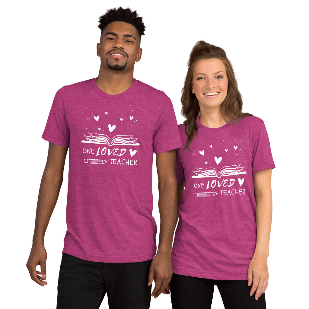 One LOVED Teacher - Adult Unisex Valentine's Day T-shirt