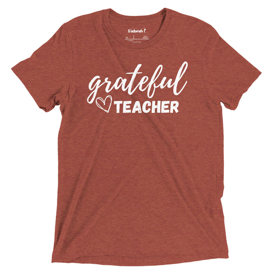 Grateful Teacher Adult Unisex Thanksgiving T-shirt