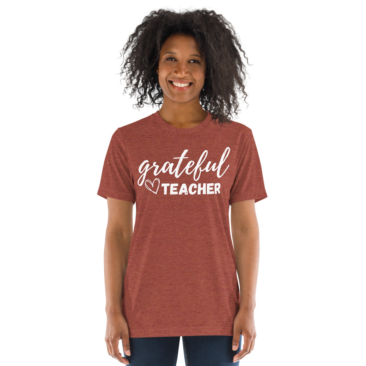 Grateful Teacher Adult Unisex Thanksgiving T-shirt