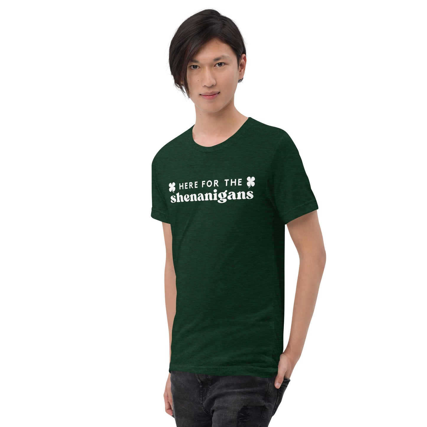 Here for the shenanigans Teen Unisex Saint Patrick's Day T-shirt