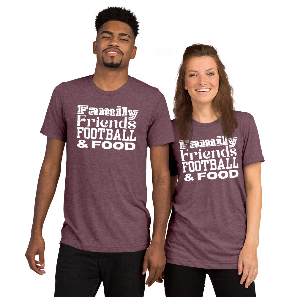 Football & Food Adult Unisex Thanksgiving t-shirt