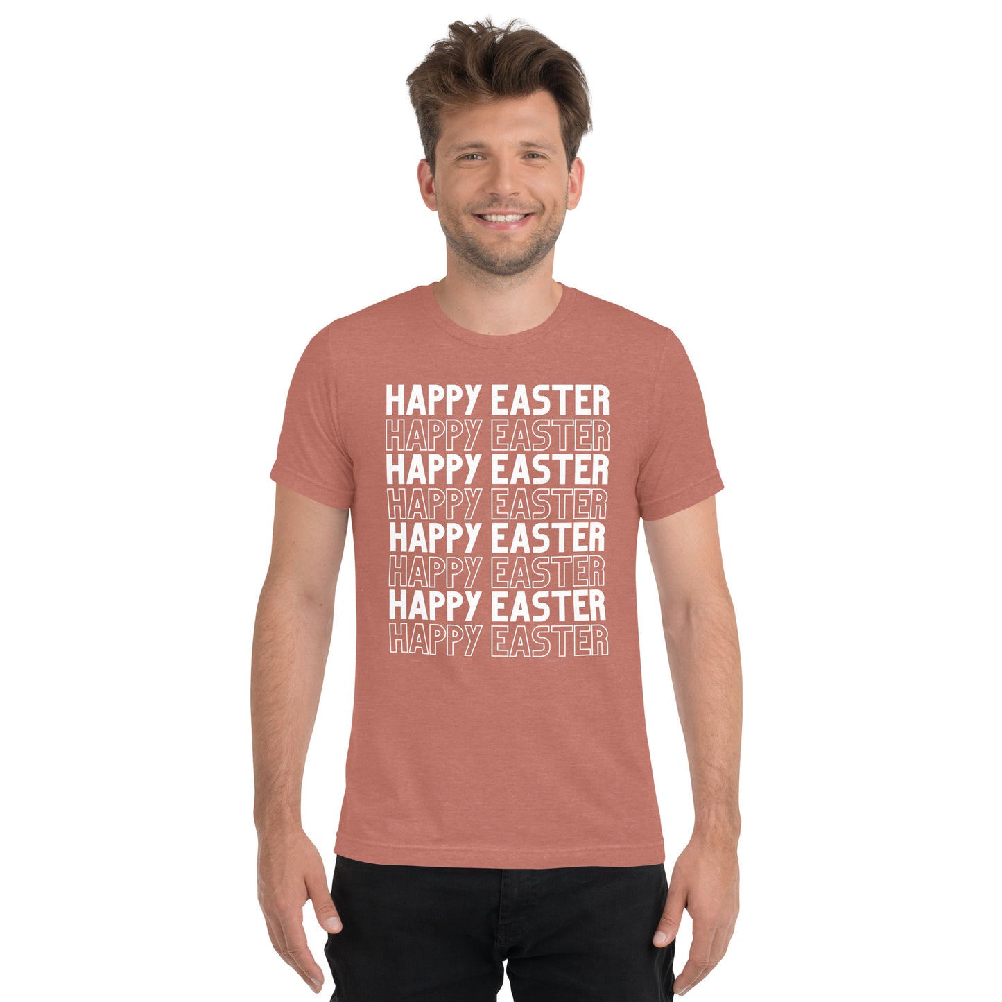 Happy Easter on Repeat Adult Unisex Easter T-Shirt