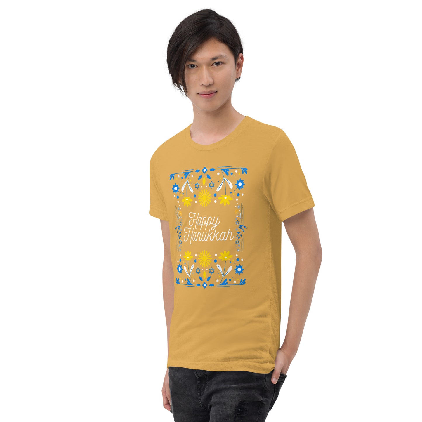 Happy Hanukkah Unisex Teen Short Sleeve T-shirt