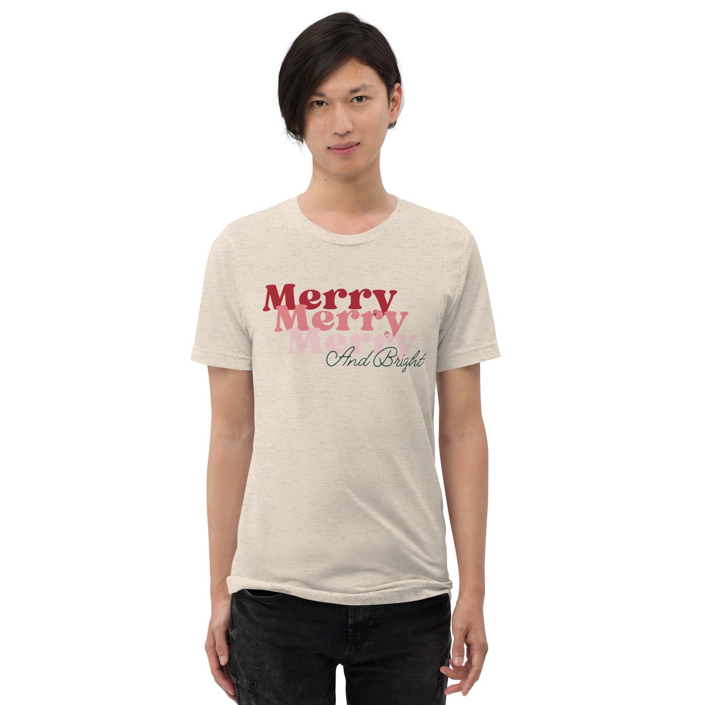 Merry and Bright Teen Unisex Holiday T-shirt