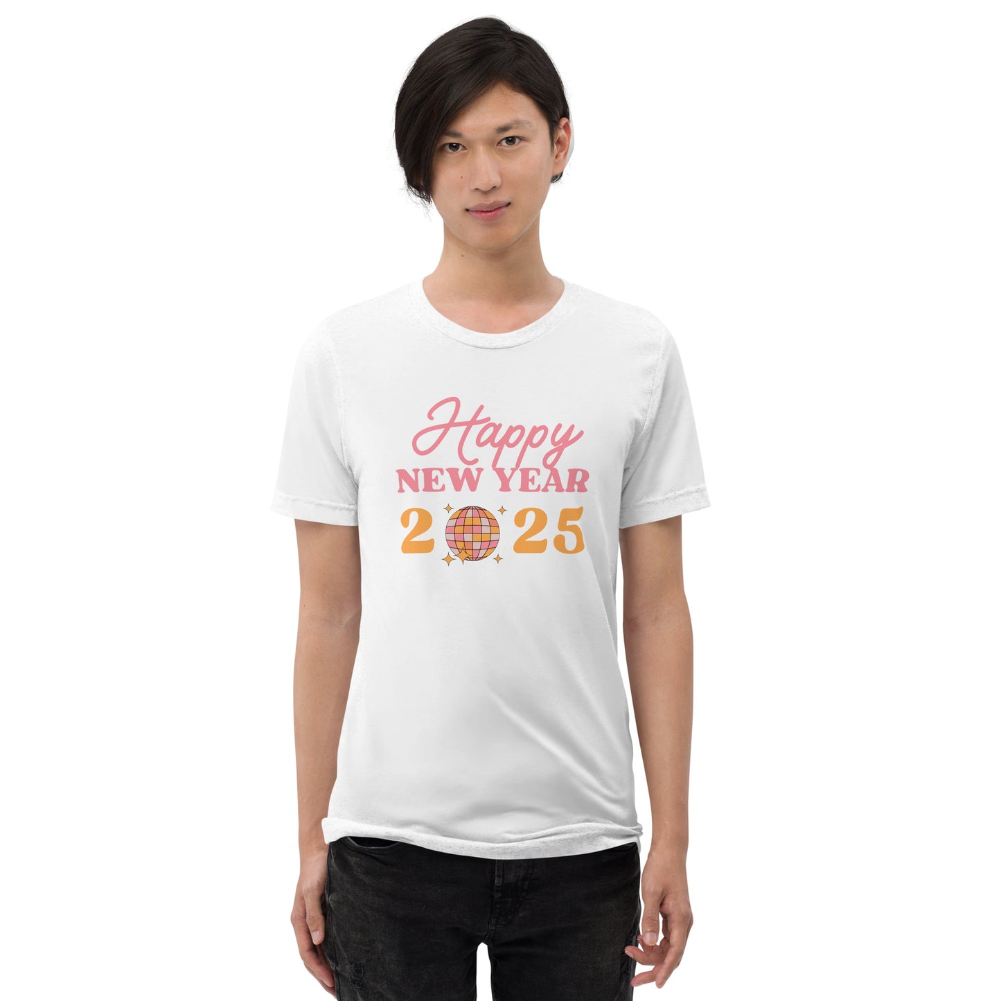 Happy New Year Teen Unisex Retro T-shirt