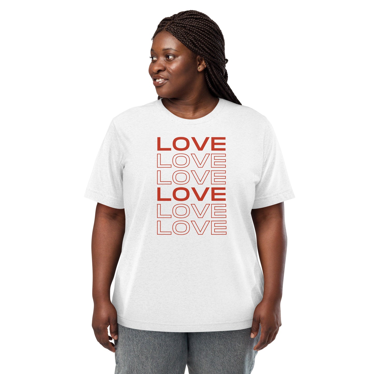 LOVE LOVE LOVE Adult Unisex Valentine's Day T-shirt