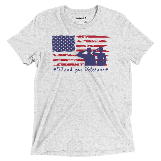 Thank you Veterans Teen Unisex Flag Veterans Day T-Shirt