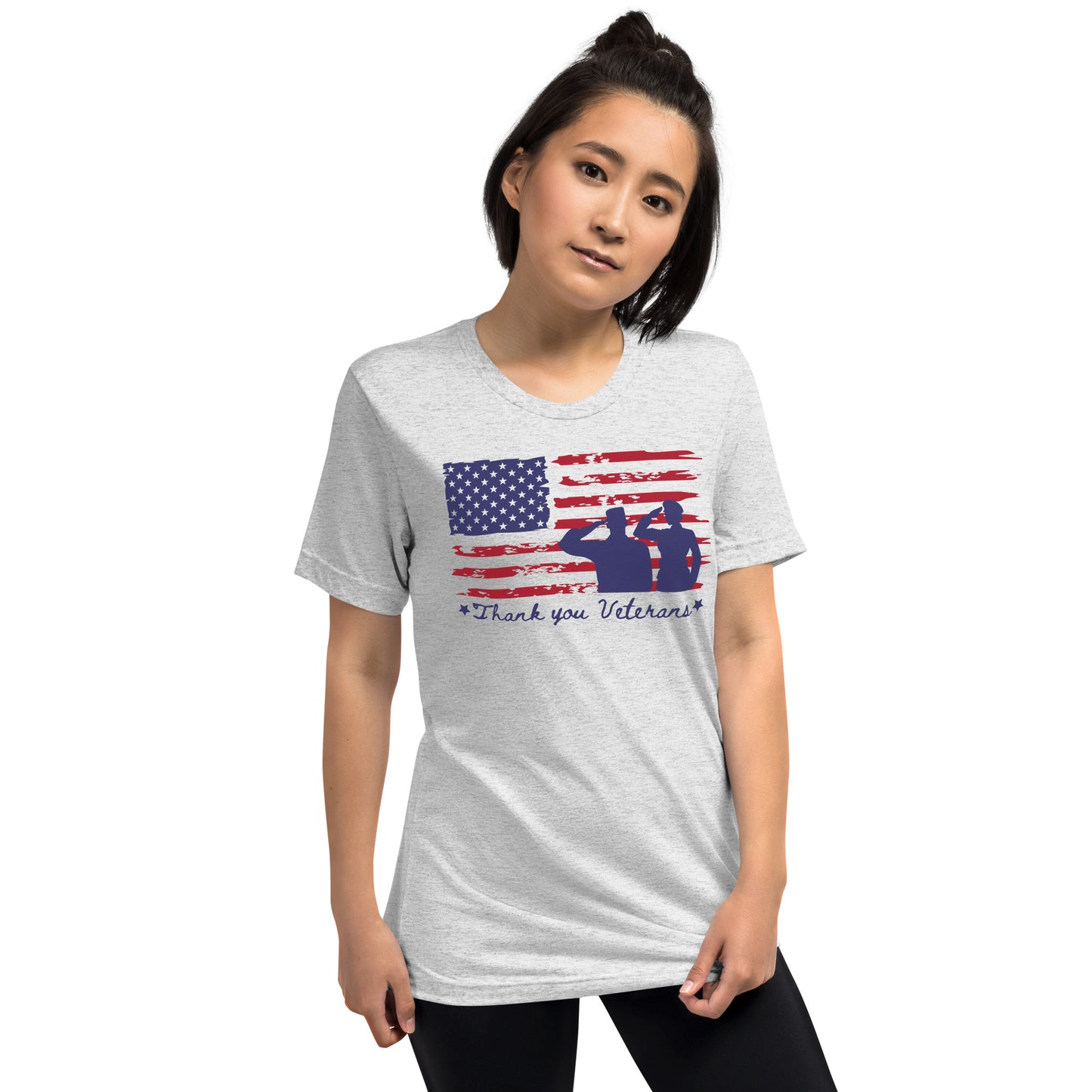 Thank you Veterans Teen Unisex Flag Veterans Day T-Shirt