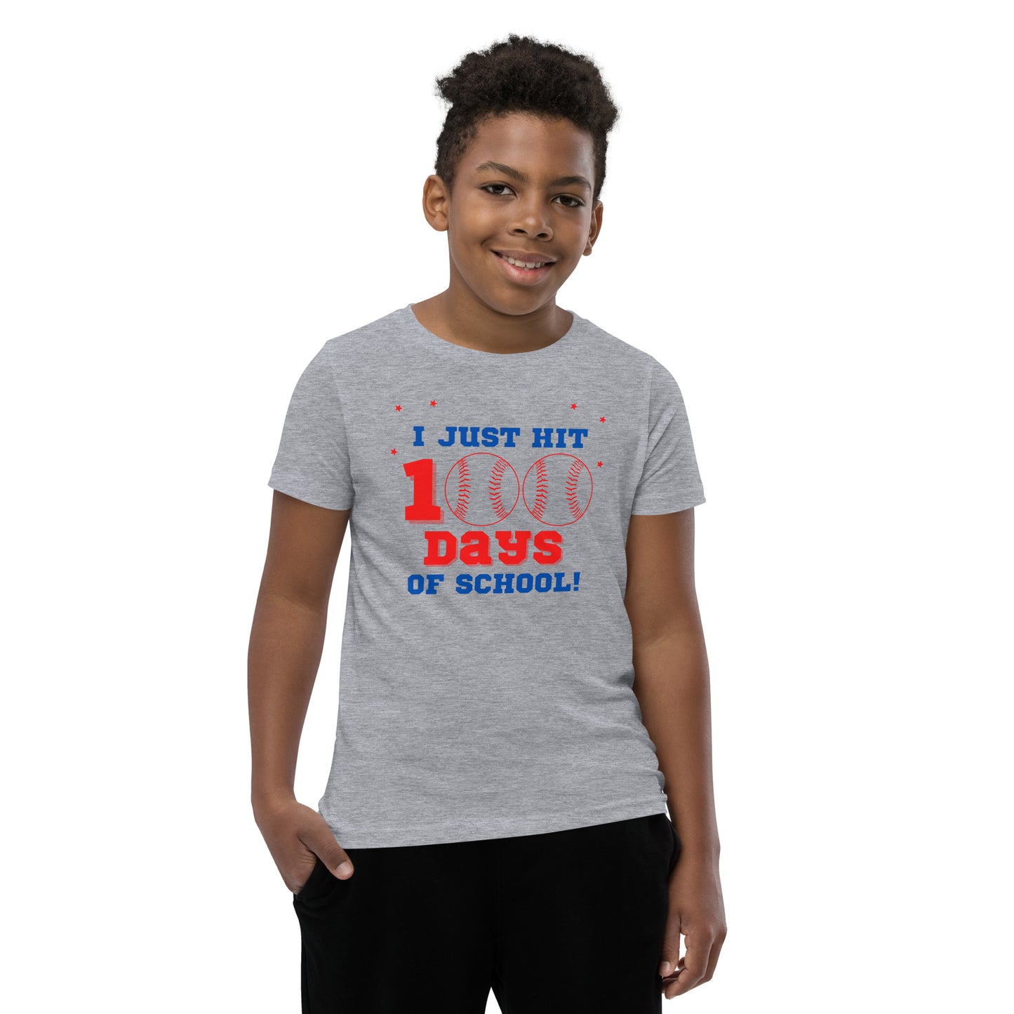 I Hit 100 days of school Youth T-shirt