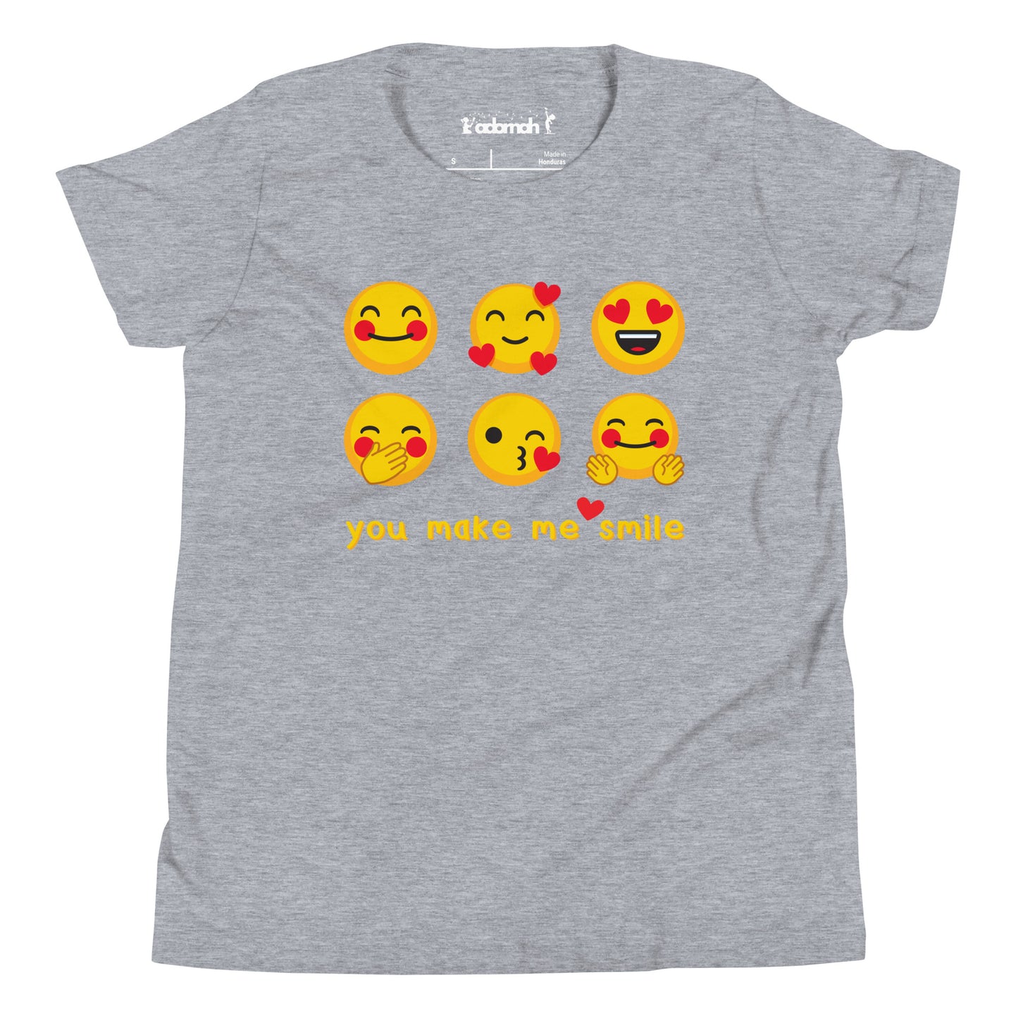 You Make Me Smile Emoji Youth Valentine T-shirt