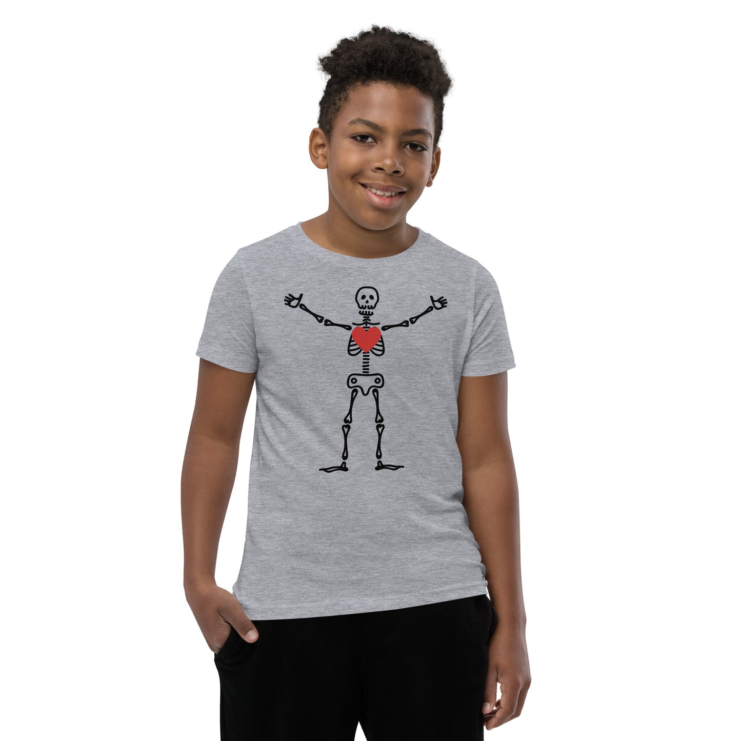 Skeleton Love Youth Valentine T-shirt