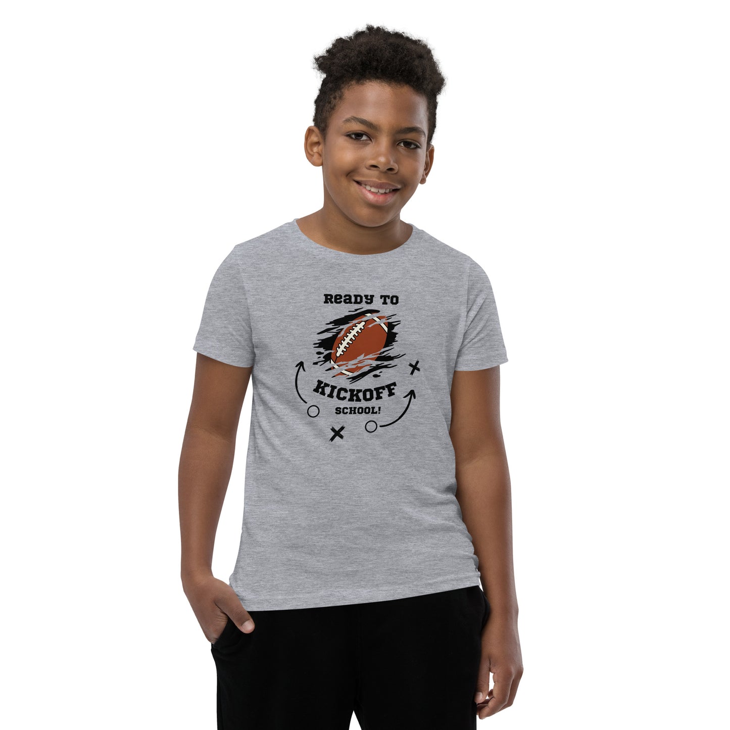 Ready to kickoff school Youth back to school T-shirt