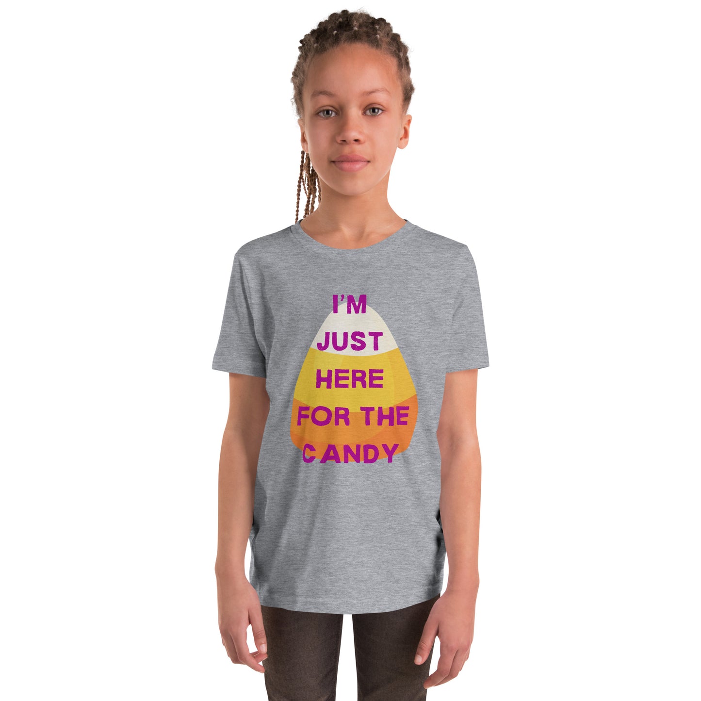 I'm just here for the candy Youth Halloween T-shirt