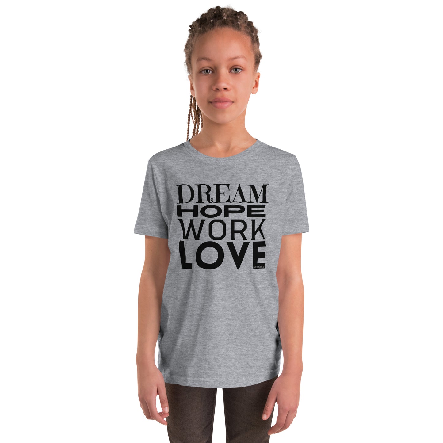 Dream, Hope, Work, Love Youth MLK T-shirt