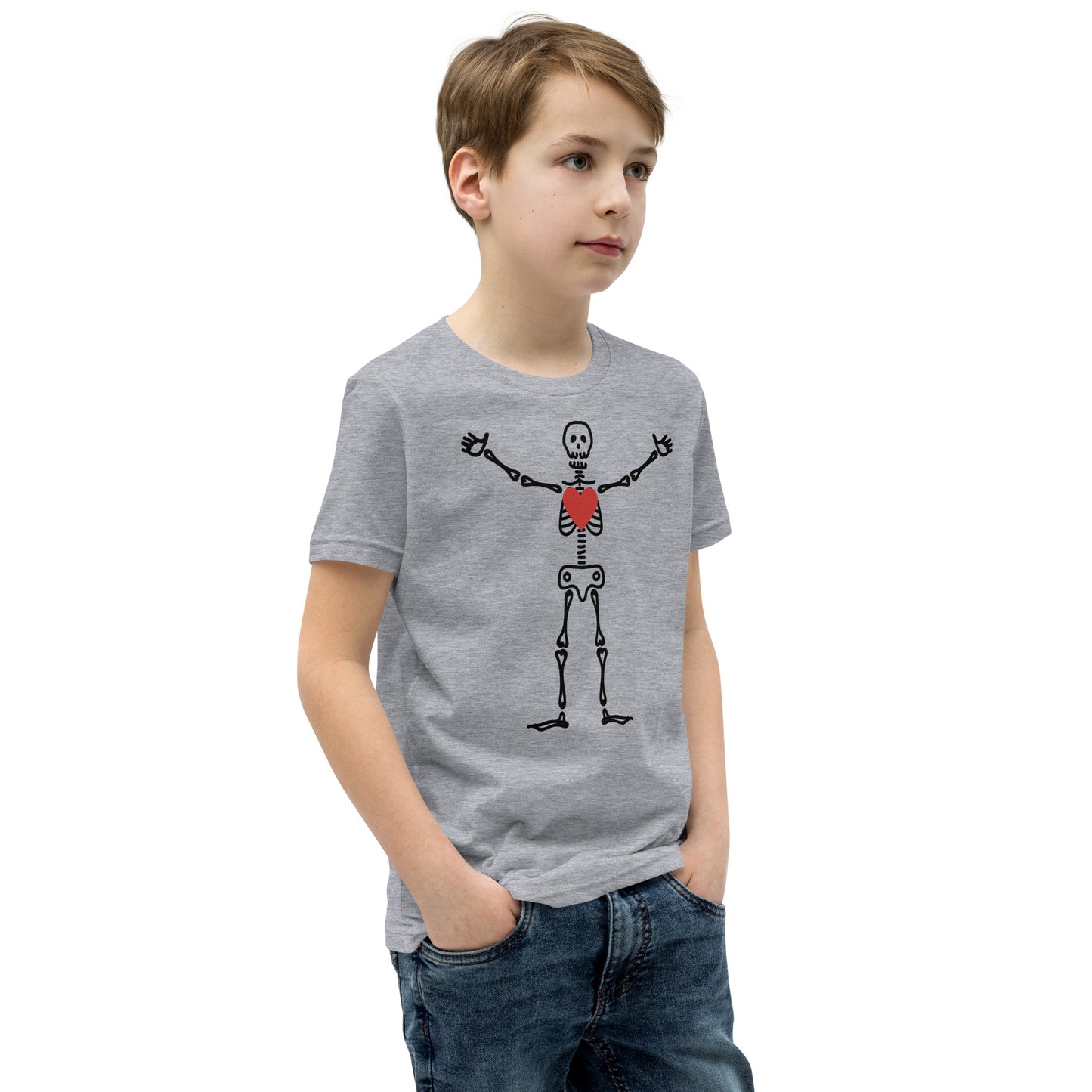 Skeleton Love Youth Valentine T-shirt