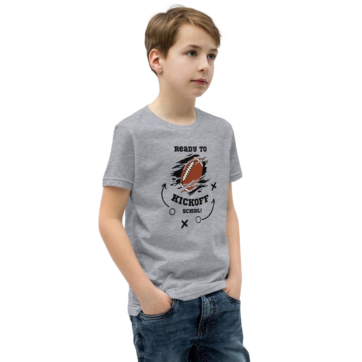 Ready to kickoff school Youth back to school T-shirt