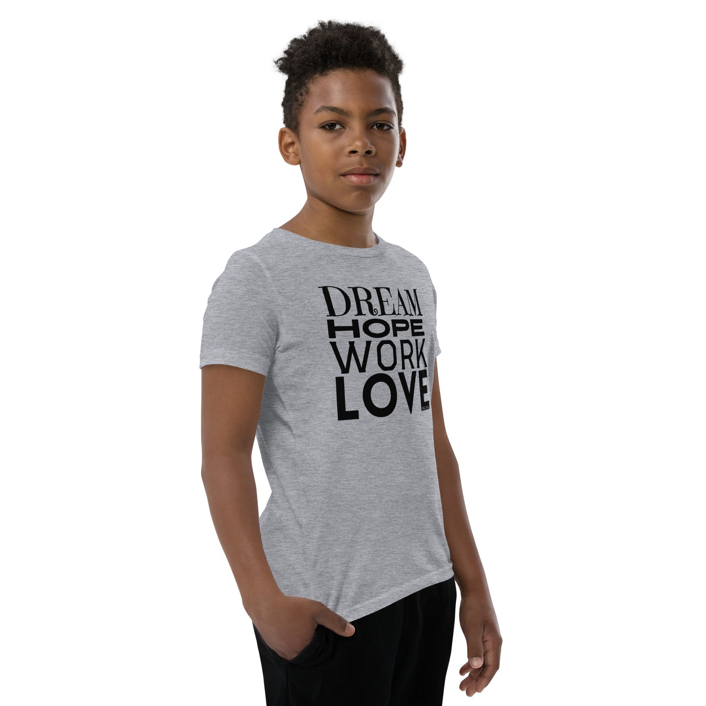 Dream, Hope, Work, Love Youth MLK T-shirt