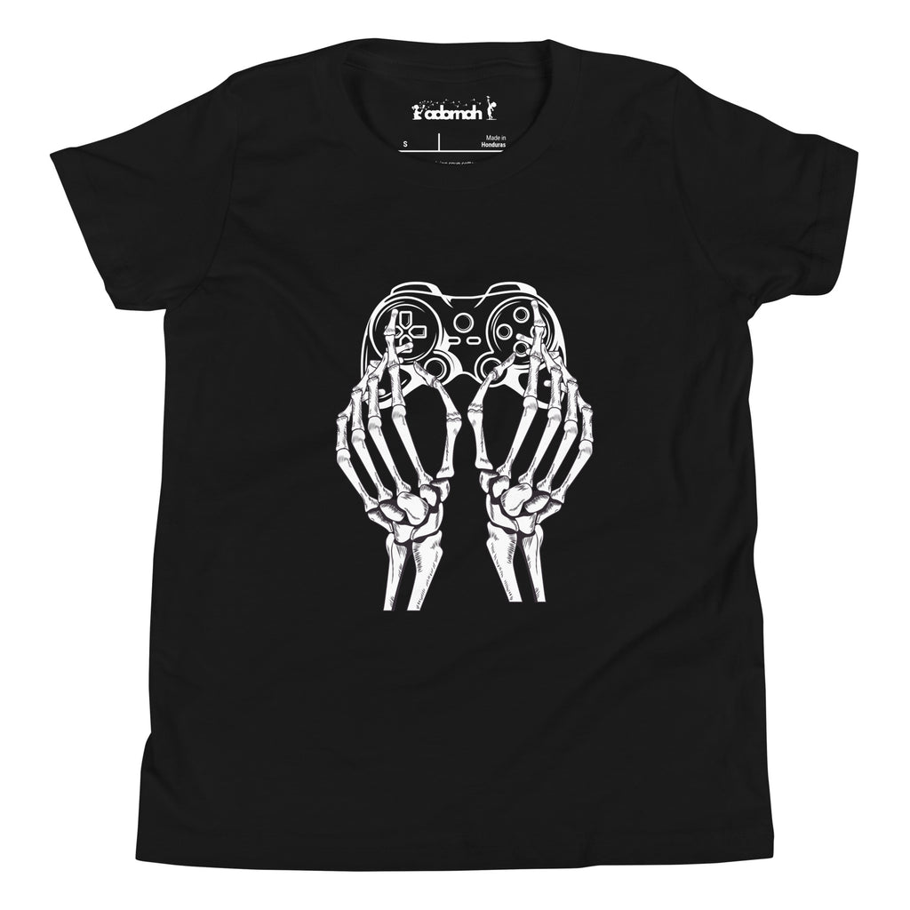 Skeleton Gamer Youth Halloween T-Shirt