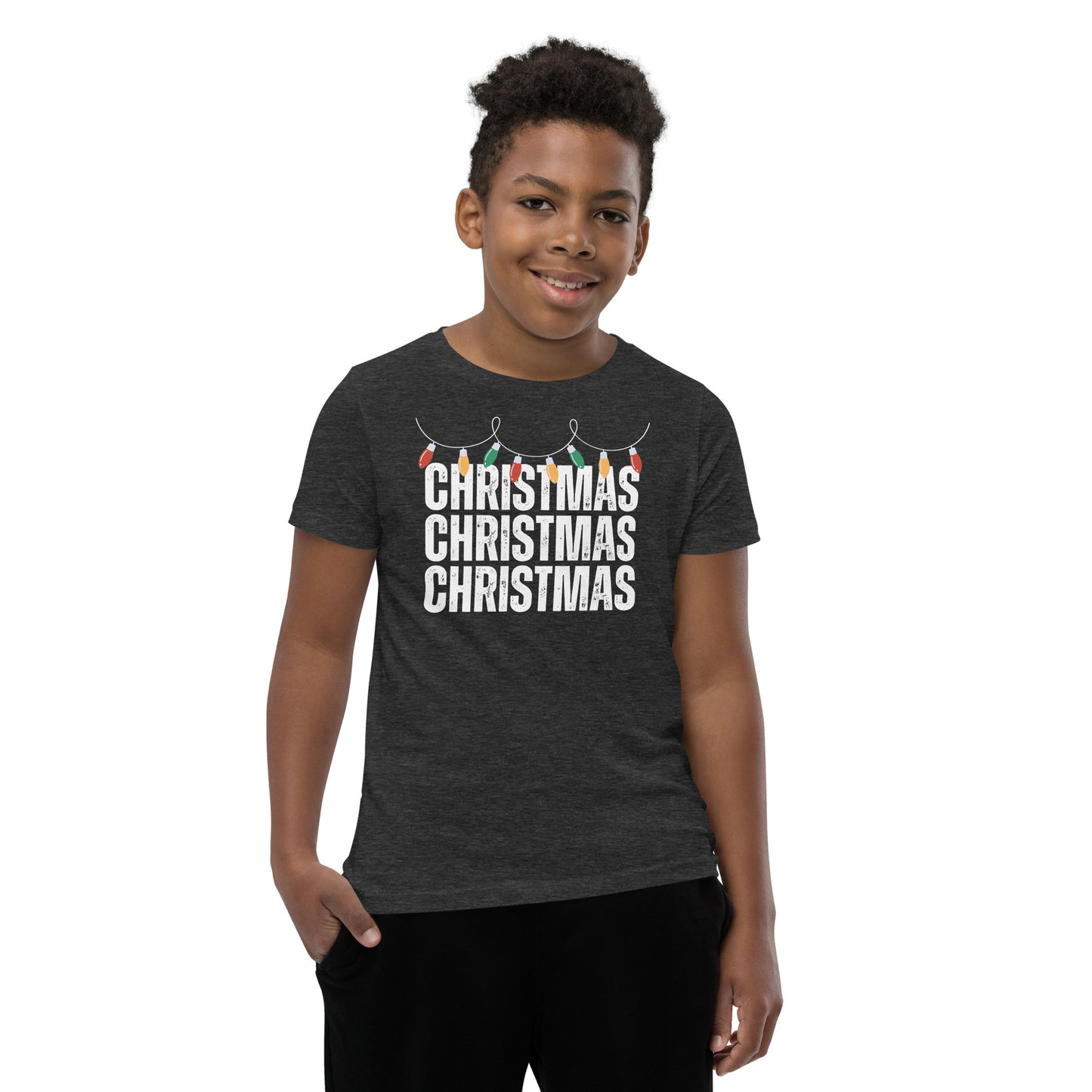 Christmas Lights Youth Holiday T-Shirt