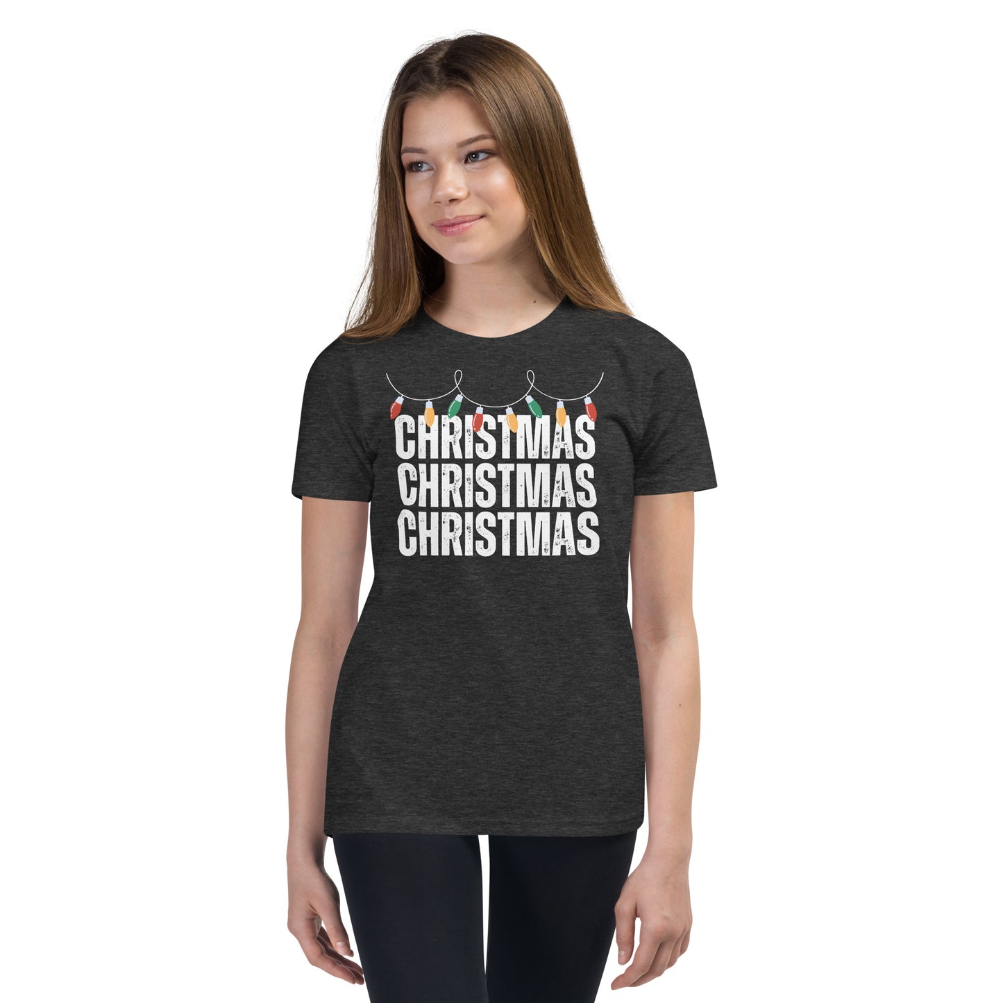 Christmas Lights Youth Holiday T-Shirt