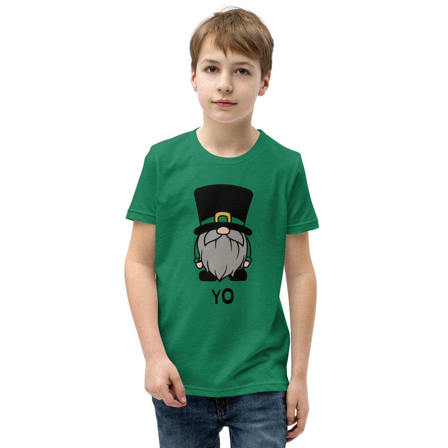 Yo Gnome Beige - Youth Saint Patrick's Day T-Shirt