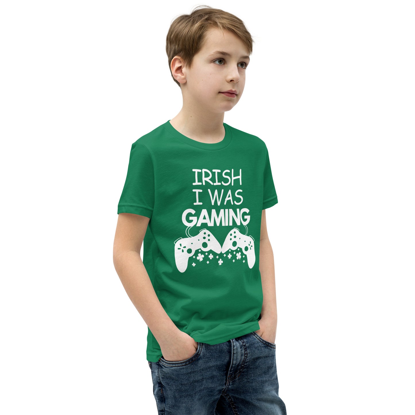 Irish I was gaming Youth Short Sleeve T-Shirt