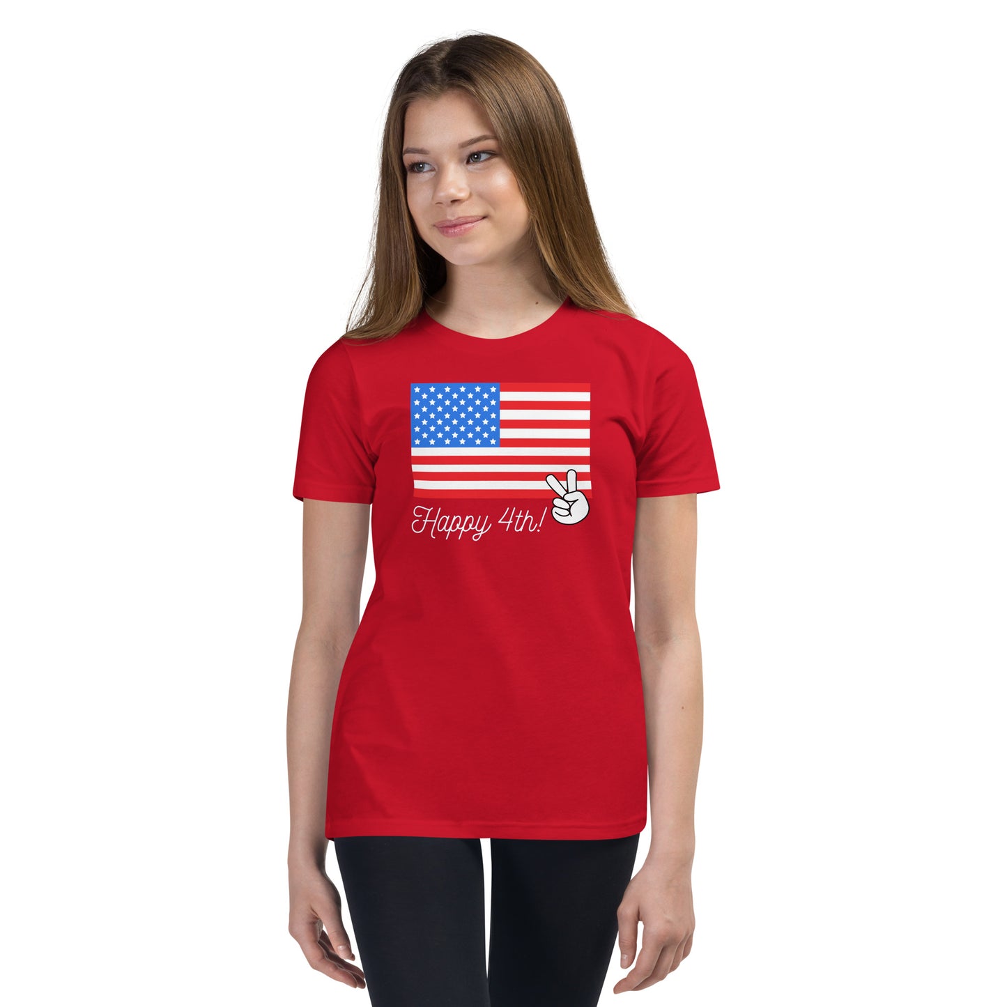 Happy 4th America Youth Short Sleeve T-Shirt