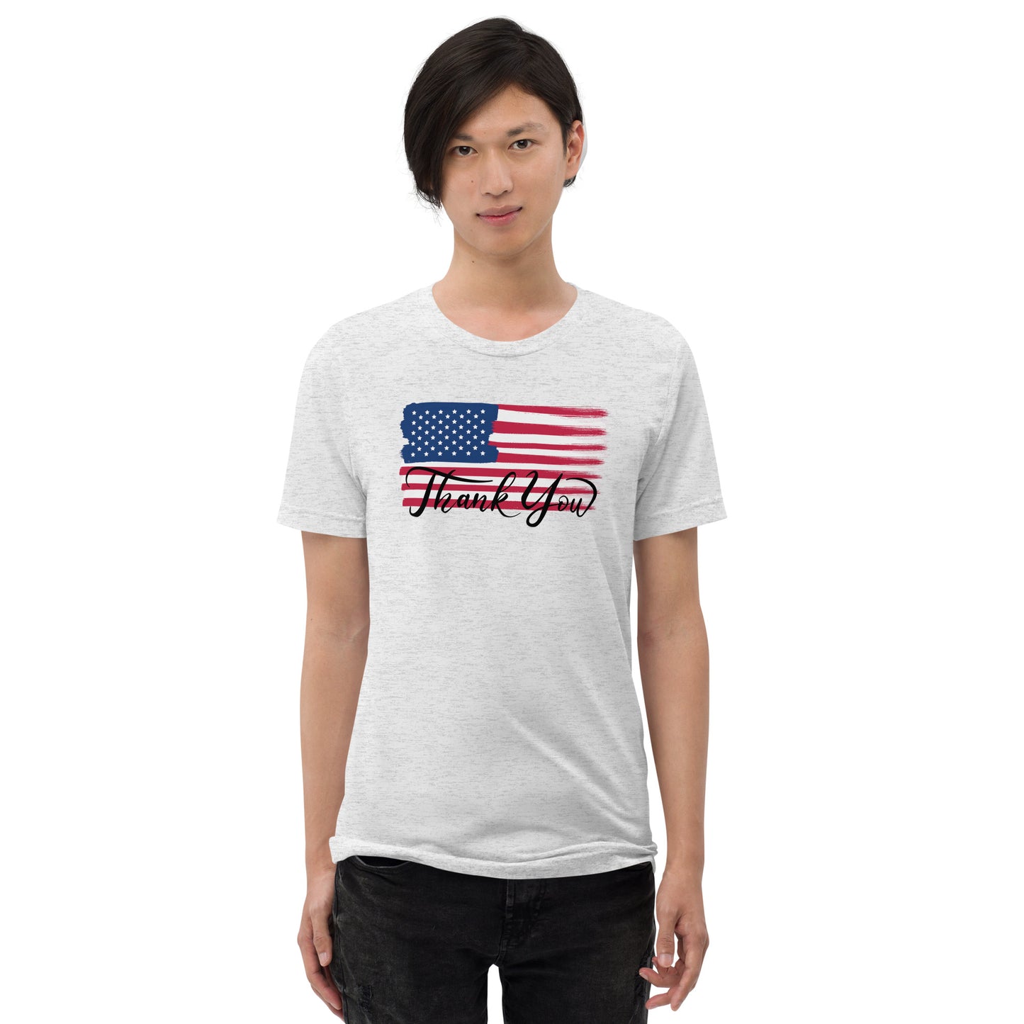 Thank you Teen Memorial Day Flag Short sleeve t-shirt