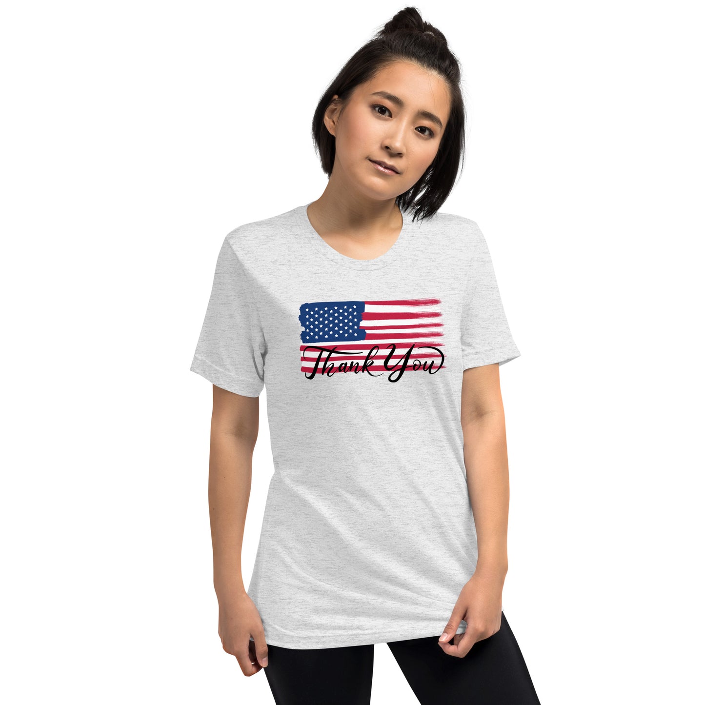 Thank you Teen Memorial Day Flag Short sleeve t-shirt